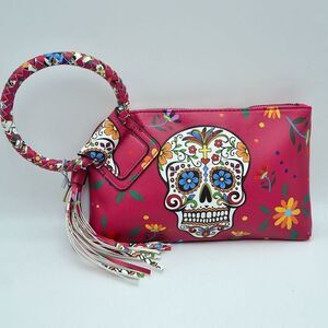 Cute Graffiti Braided Ring Tassel Handle Wristlet